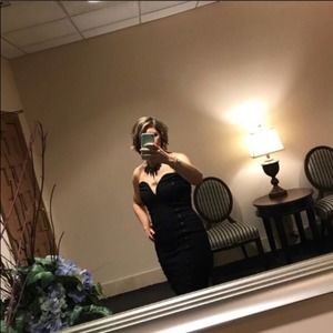 Windsor Black Strapless Cocktail Dress